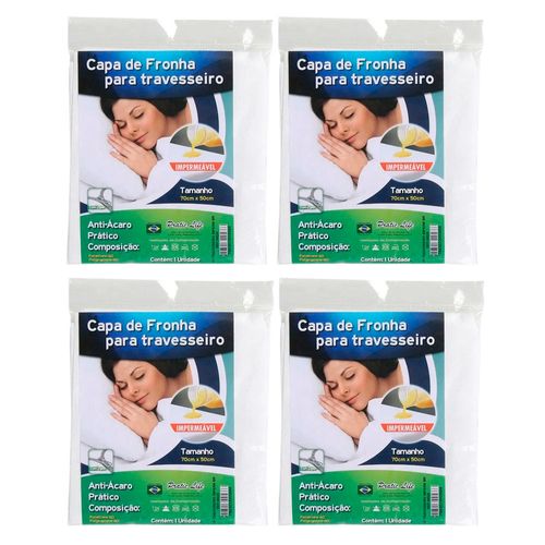 Kit 4 Protetores de Travesseiro 50x70cm Impermeavel Pratic Life 5053416